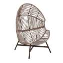 Poltrona da giardino Egg su base in acciaio e rattan 142 cm