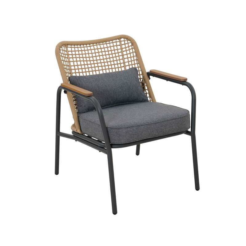 Mobile da giardino in rattan a 4 posti con divano, 2 poltrone e tavolino