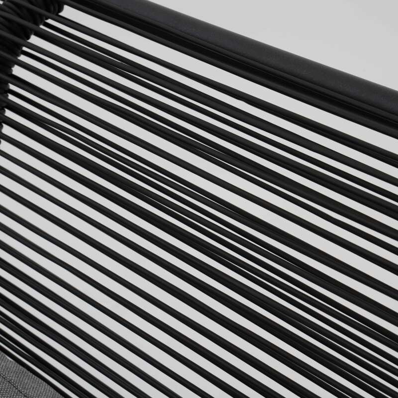 Mobile da giardino in metallo a 4 posti con 1 divano, 2 poltrone e tavolino