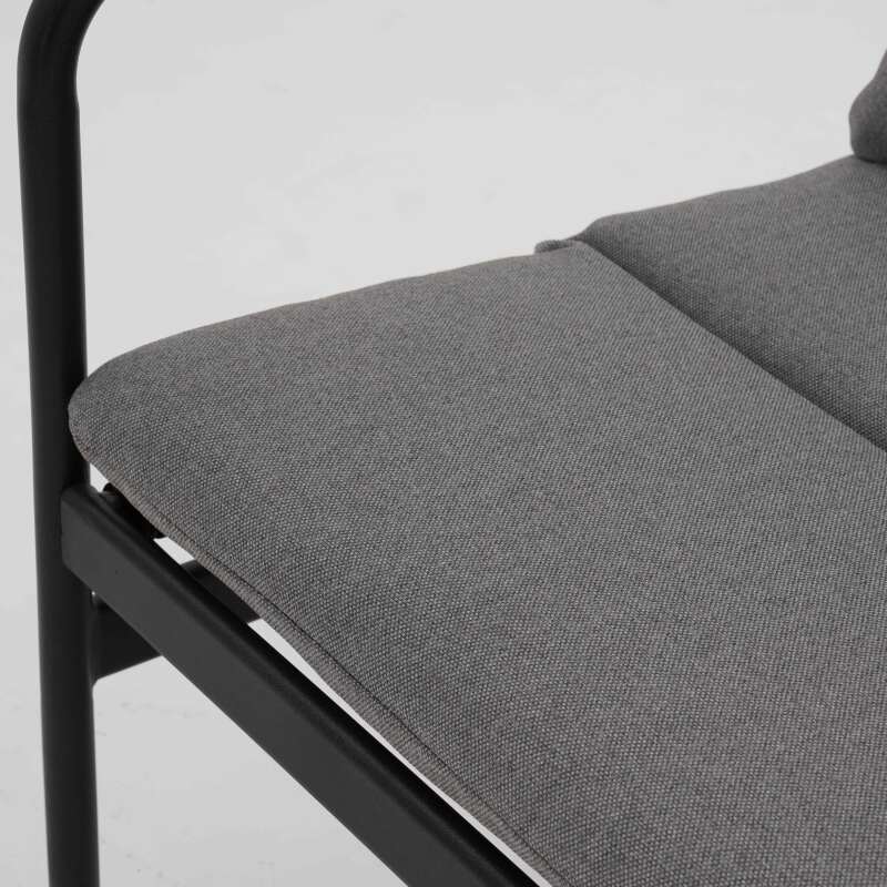 Mobile da giardino in metallo a 4 posti con 1 divano, 2 poltrone e tavolino