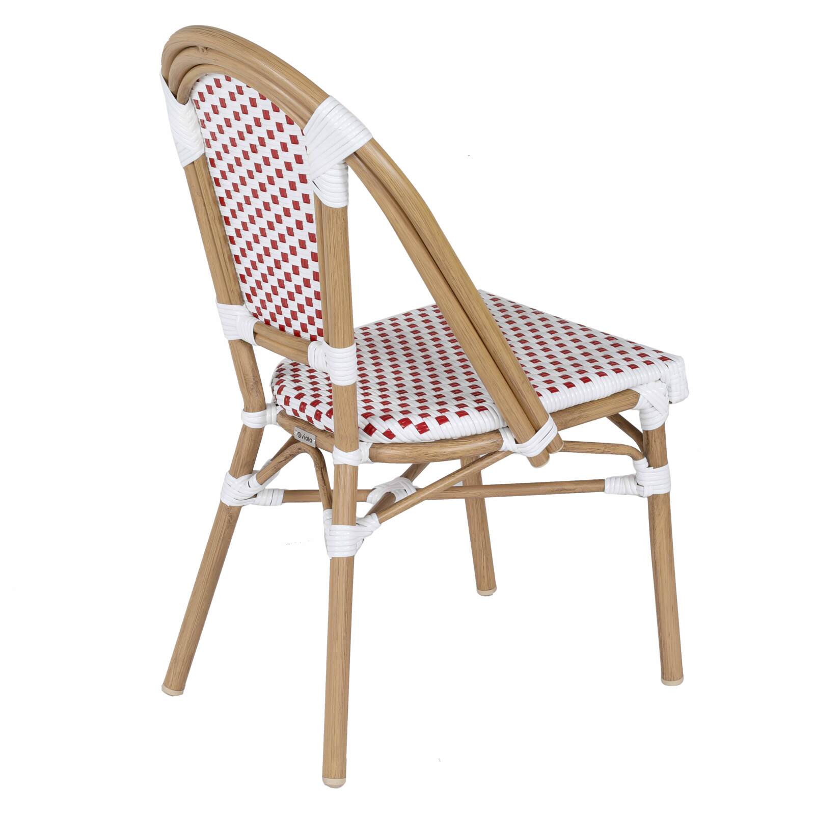 Tavolo da terrazza ⌀60 cm reclinabile in laminato e 2 sedie in stile bistrot parigino