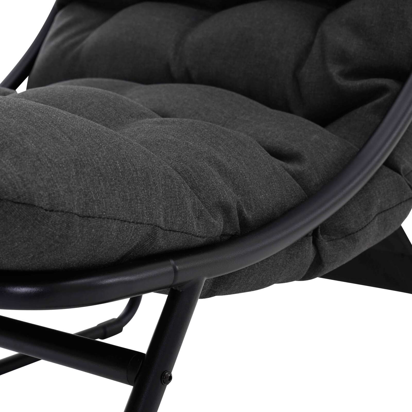 Mobile da giardino in metallo a 4 posti con 1 divano, 2 poltrone e tavolino