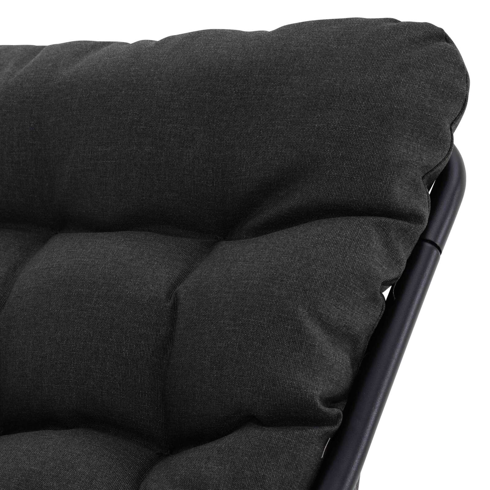 Mobile da giardino in metallo a 4 posti con 1 divano, 2 poltrone e tavolino