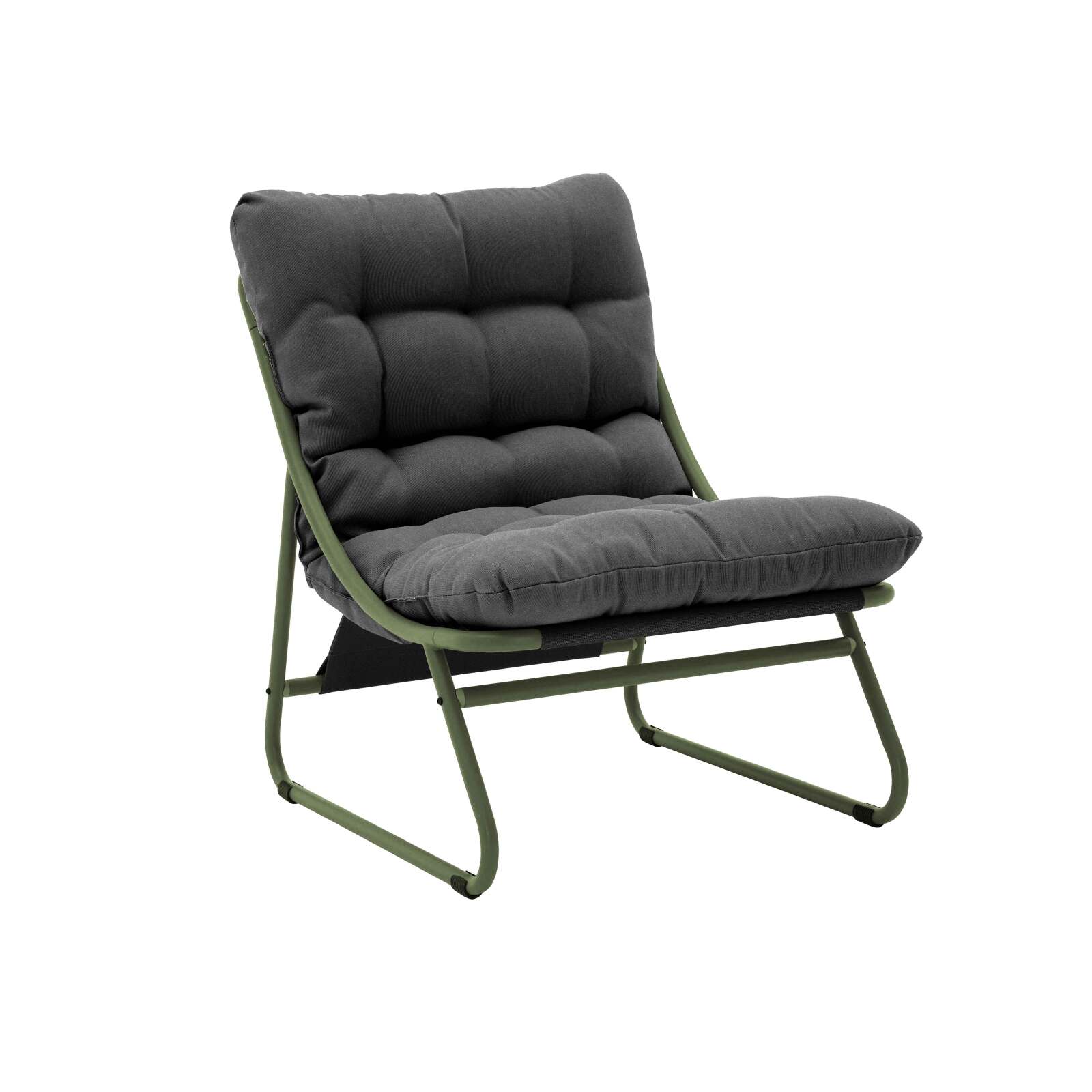 Mobile da giardino in metallo a 4 posti con 1 divano, 2 poltrone e tavolino