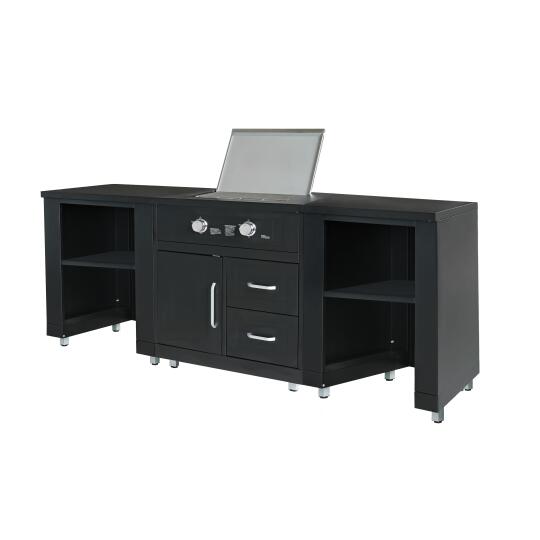 Cucina da esterno in metallo con fornello a gas e spazio - 3 moduli | Oviala