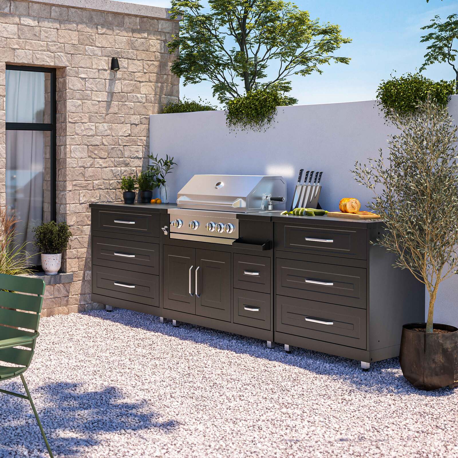 Cucina estiva completa con barbecue