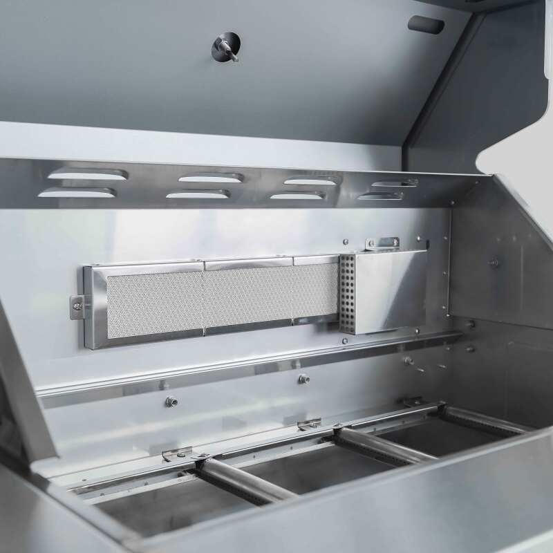 Cucina da esterno in acciaio a 4 elementi con barbecue