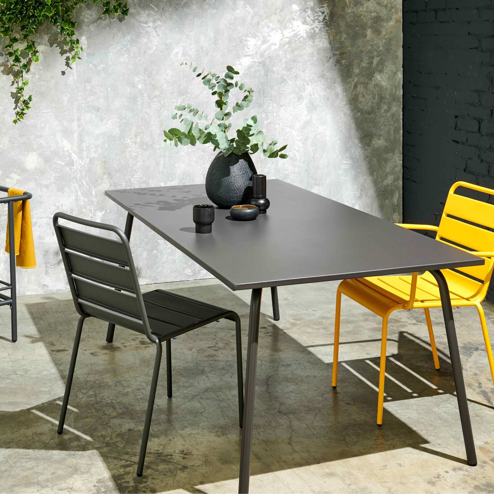 Sedia da giardino in acciaio