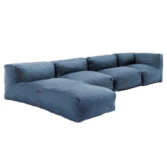 Mobile da giardino componibile con 2 chaise longue, 1 poltrona angolare e 1 chaise longue