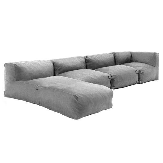 Mobile da giardino componibile con 2 chaise longue, 1 poltrona angolare e 1 chaise longue | Oviala