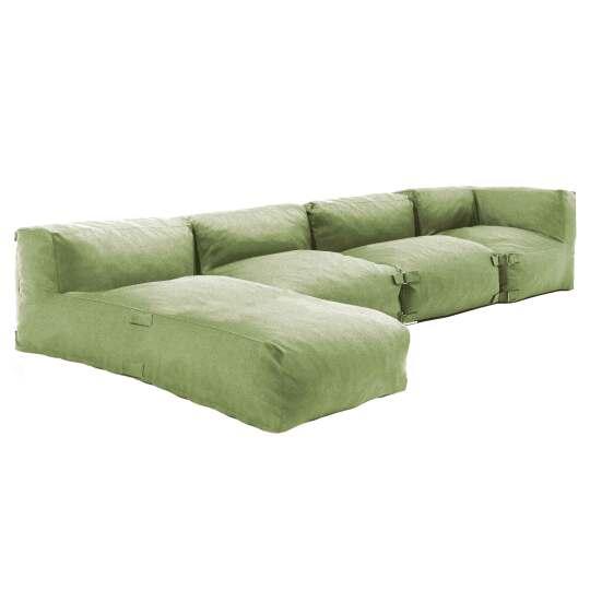 Mobile da giardino componibile con 2 chaise longue, 1 poltrona angolare e 1 chaise longue