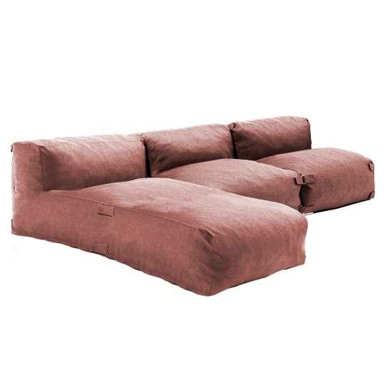 Mobile da giardino componibile con 2 poltrone e 1 chaise longue