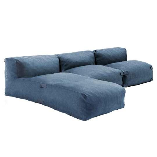 Mobile da giardino componibile con 2 poltrone e 1 chaise longue
