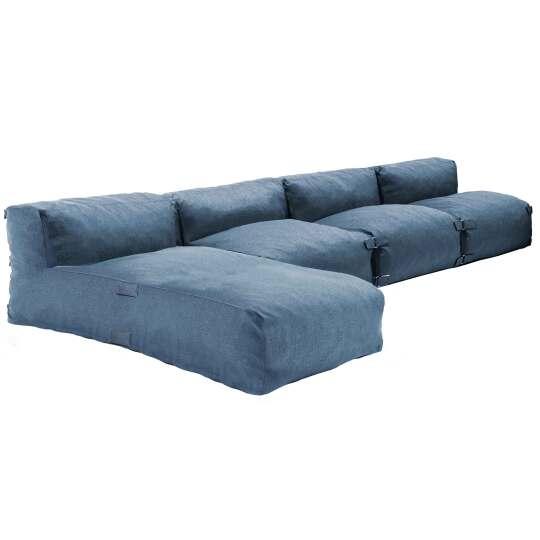 Mobile da giardino componibile con 3 poltrone e 1 chaise longue