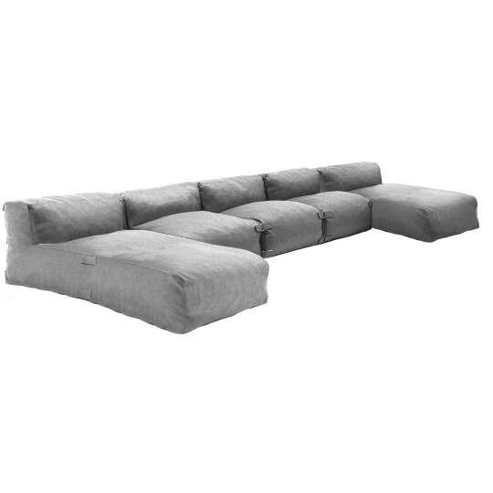 Mobile da giardino componibile con 3 poltrone e 2 chaise longue