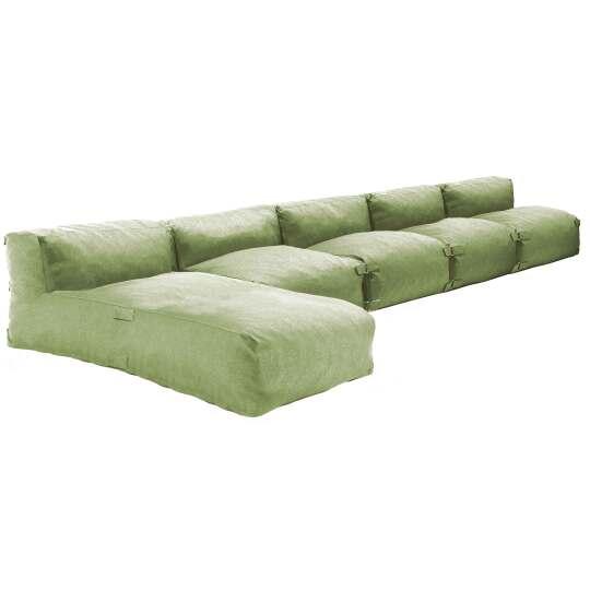 Mobile da giardino componibile con 4 poltrone e 1 chaise longue | Oviala