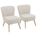 Set di 2 poltrone in tessuto rospo