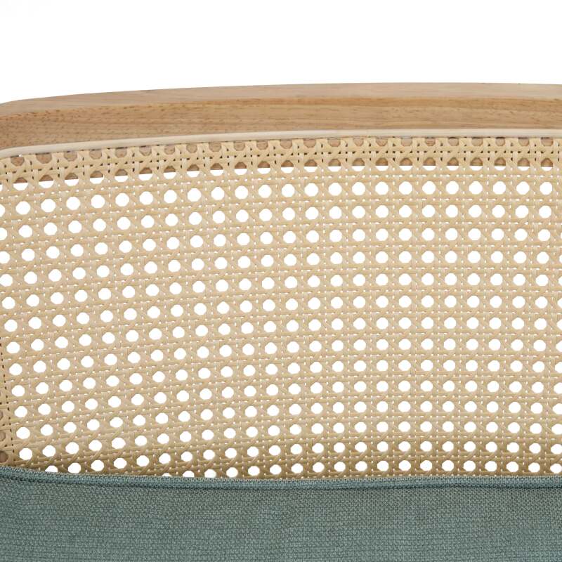 Poltrona relax in acciaio, rattan sintetico e tessuto