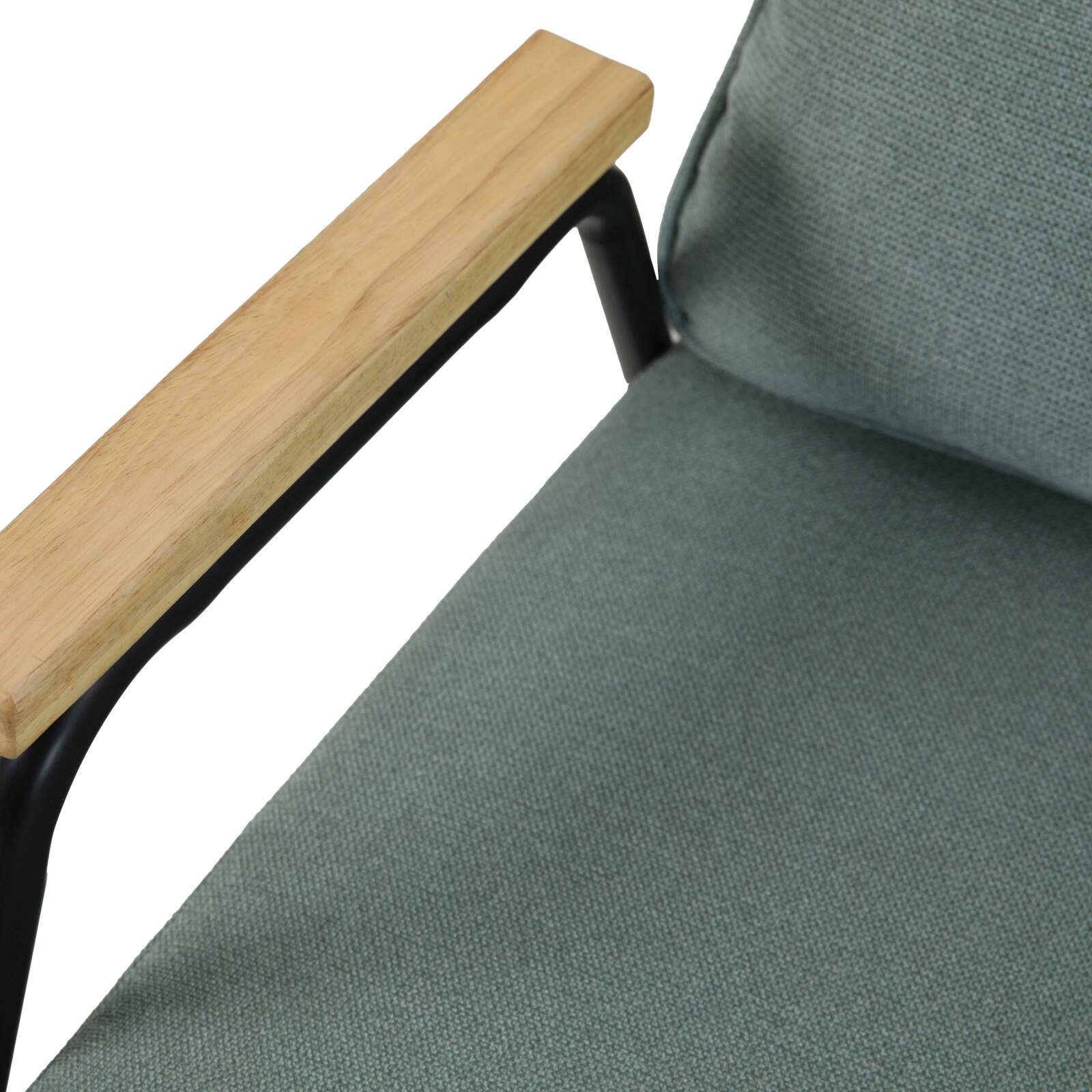 Poltrona relax in acciaio, rattan sintetico e tessuto