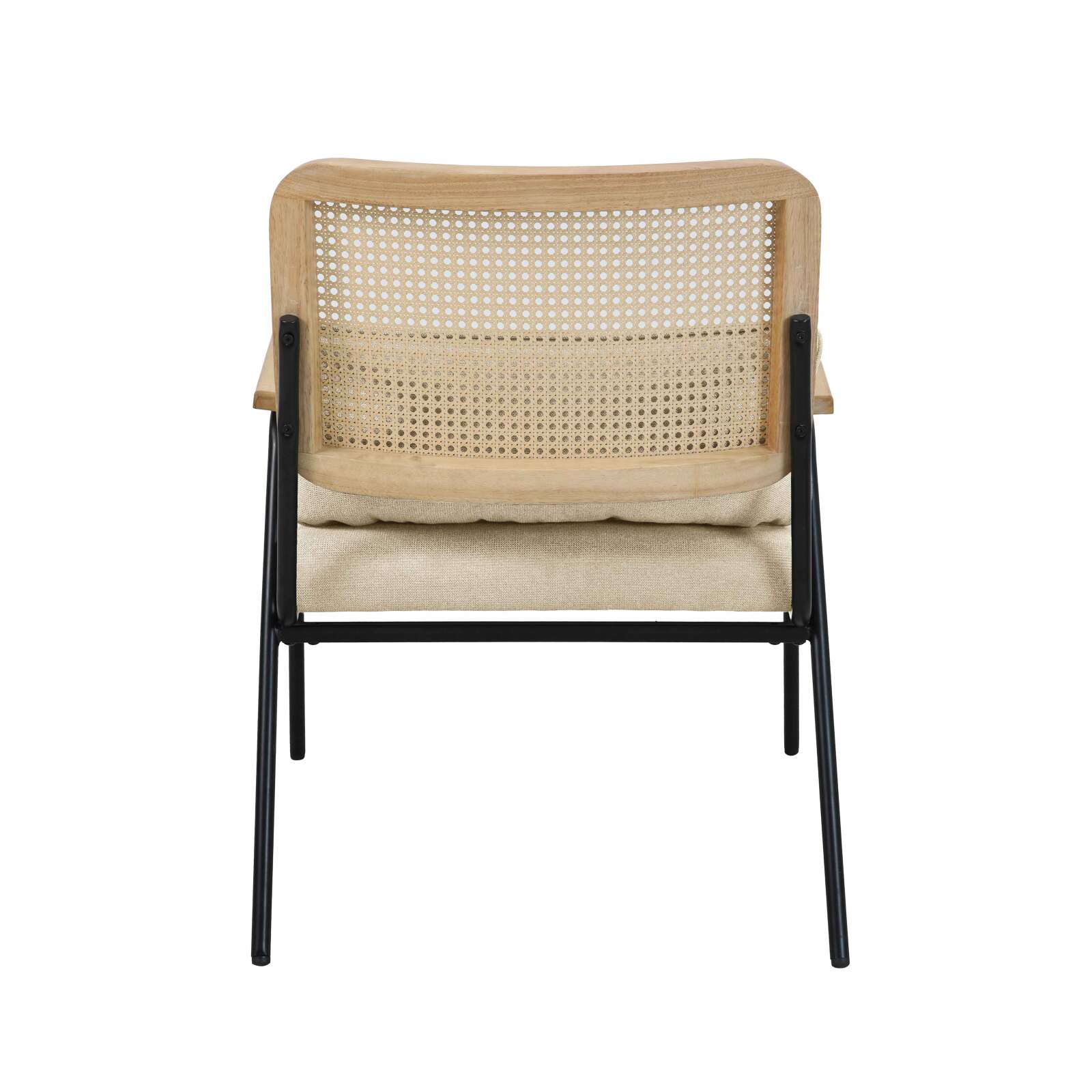 Poltrona relax in acciaio, rattan sintetico e tessuto Poltrona relax in acciaio, rattan sintetico e tessuto