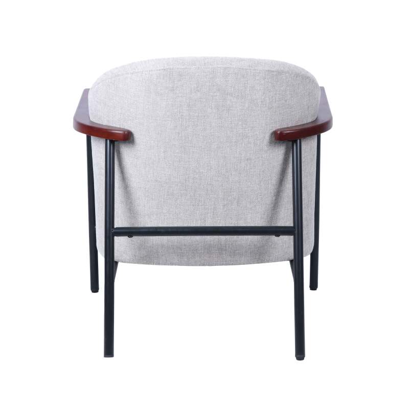 Poltrona relax in acciaio, legno e tessuto (5/7)