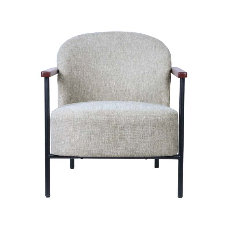 Poltrona relax in acciaio, legno e tessuto (3/7)