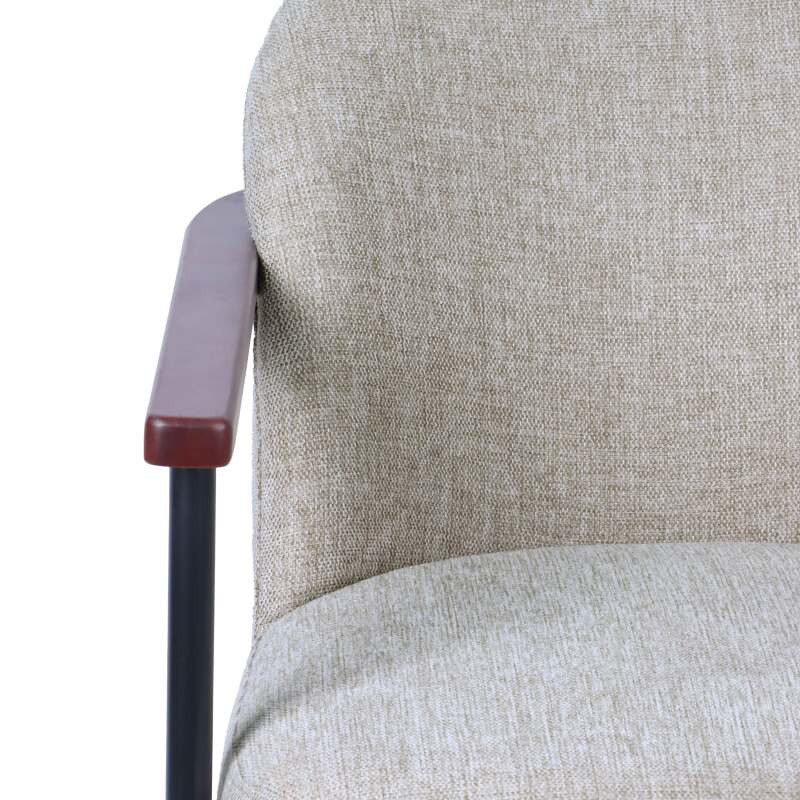 Poltrona relax in acciaio, legno e tessuto (6/7)