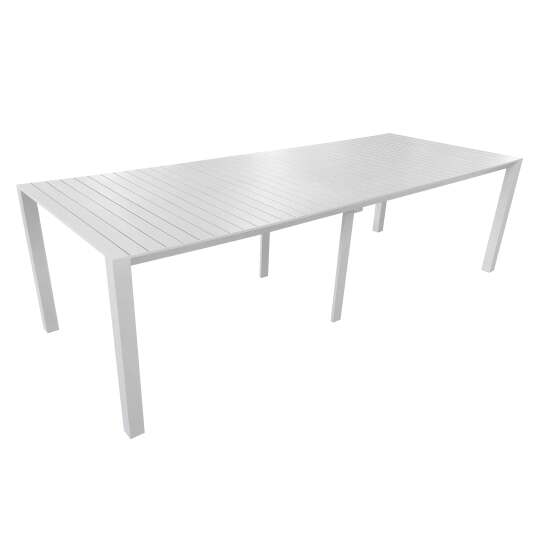 Tavolo da giardino rettangolare allungabile (52/260 x 100 x 74 cm) in alluminio