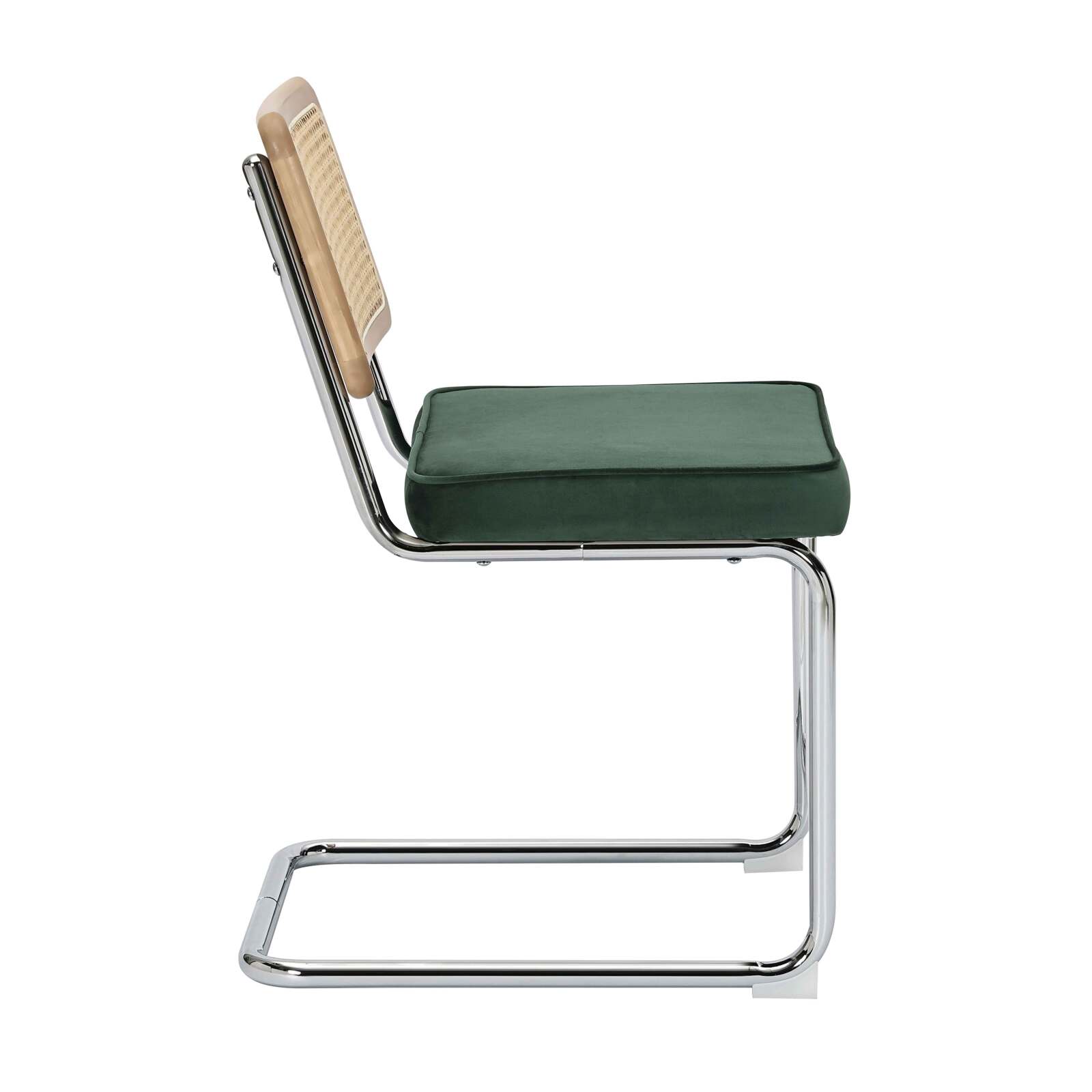 Set di 2 sedie in acciaio e velluto 