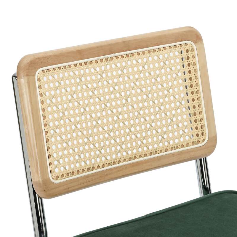 Set di 2 sedie in acciaio e velluto 