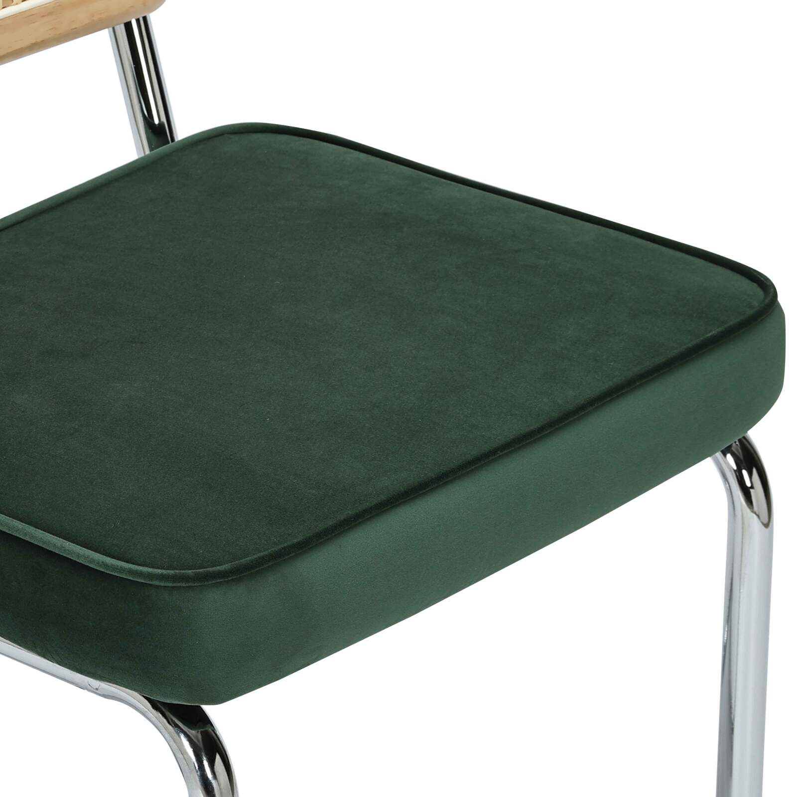 Set di 2 sedie in acciaio e velluto 