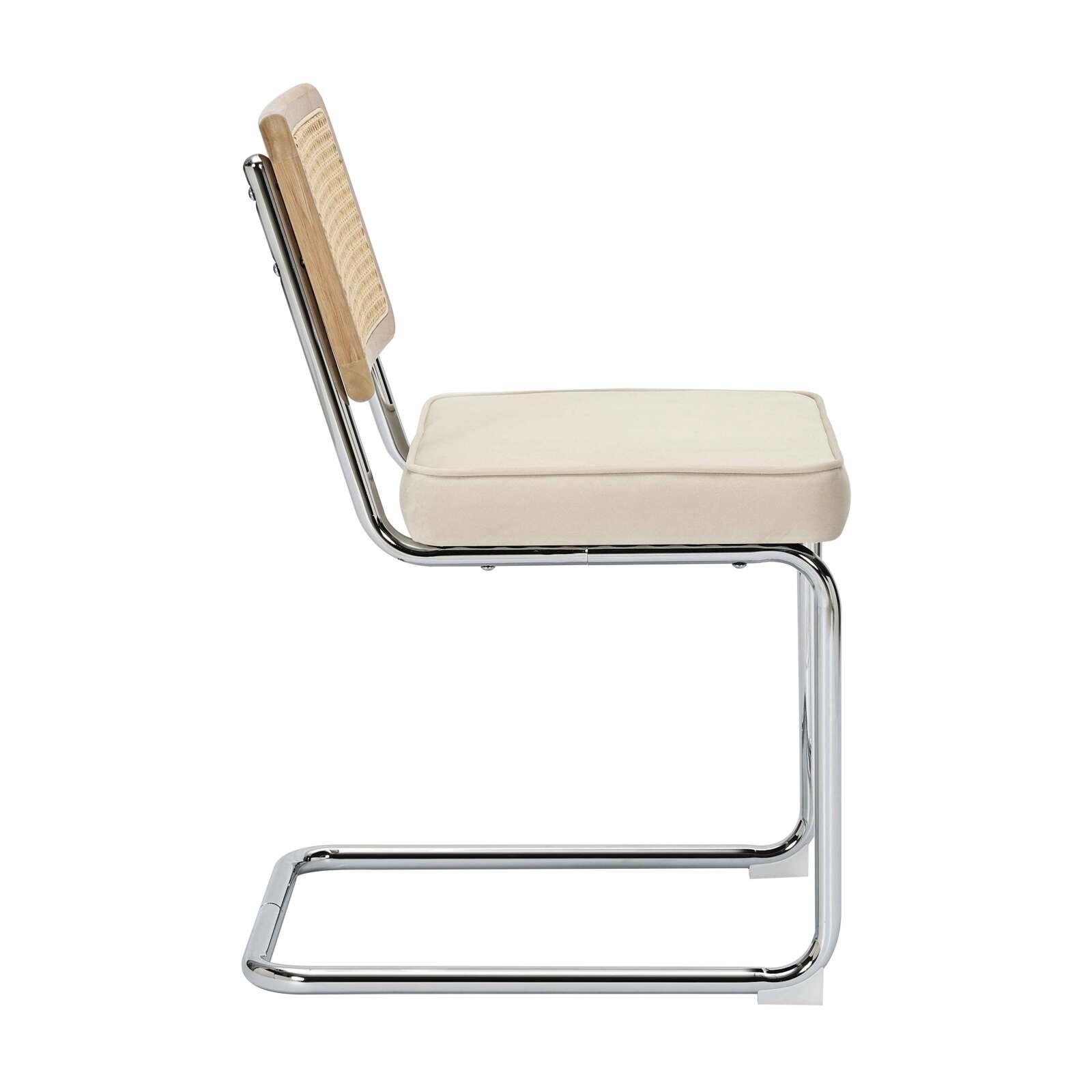 Set di 2 sedie in acciaio e velluto 