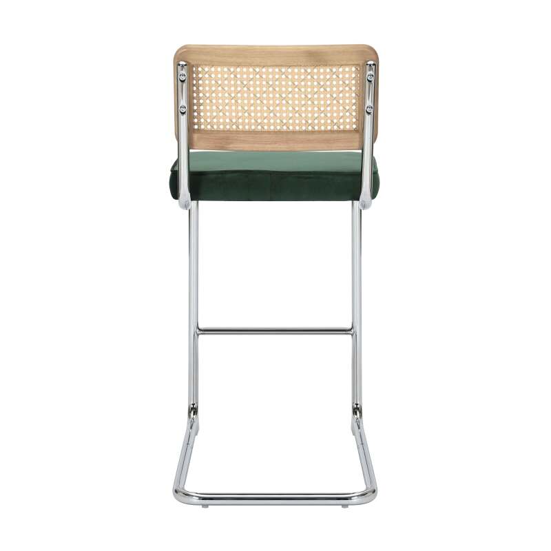 Set di 2 seggioloni in acciaio e velluto 