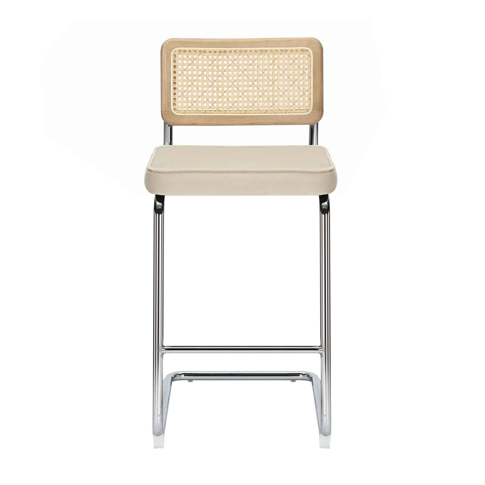 Set di 2 seggioloni in acciaio e velluto 