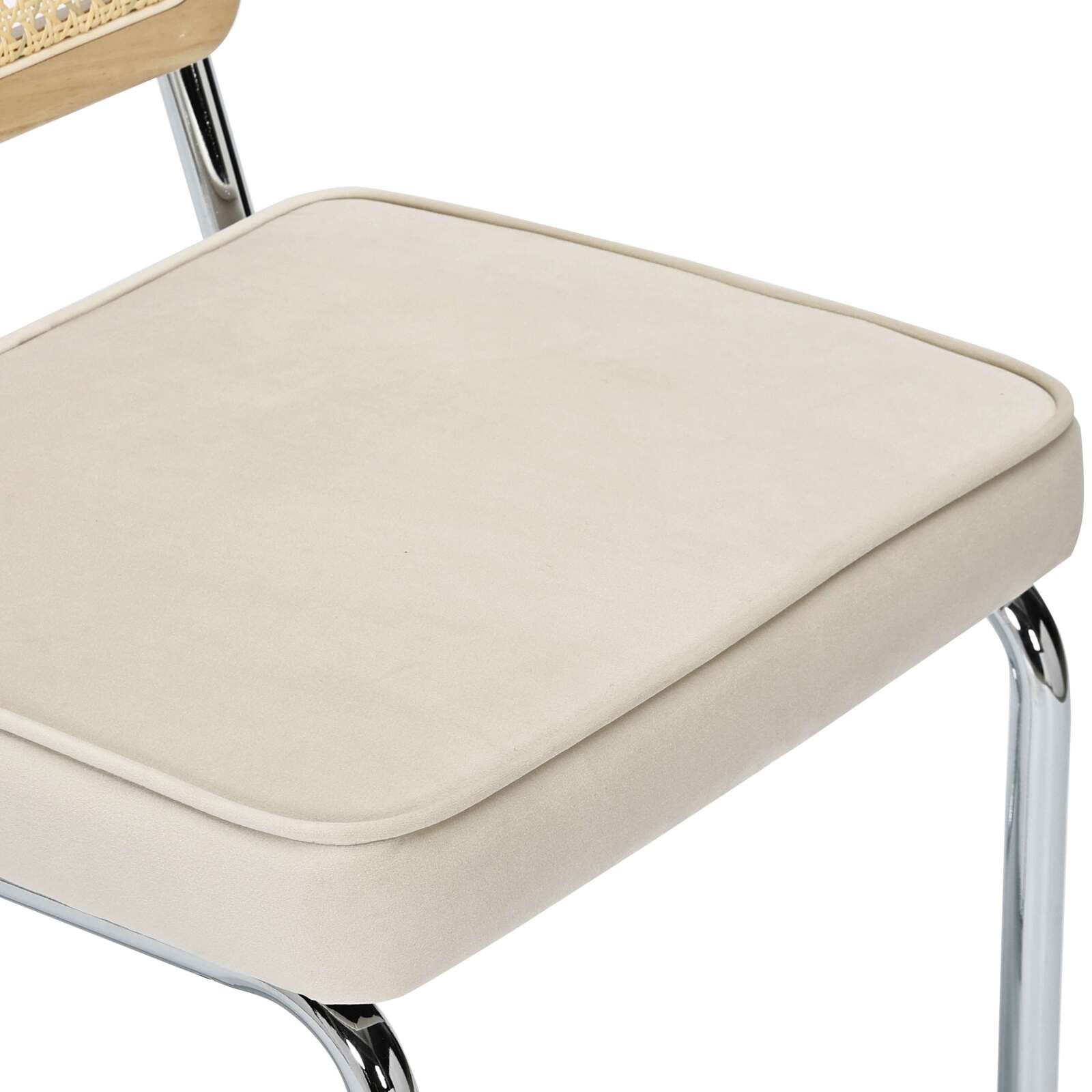 Set di 2 seggioloni in acciaio e velluto 