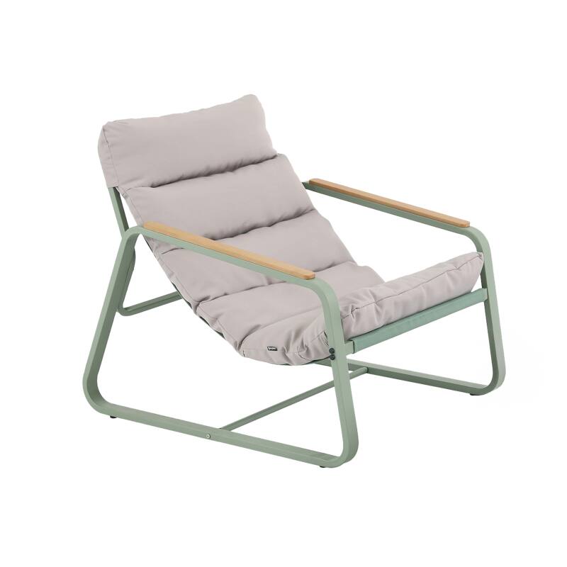 Poltrona relax in acciaio e Textilene con poggiapiedi (2/5)