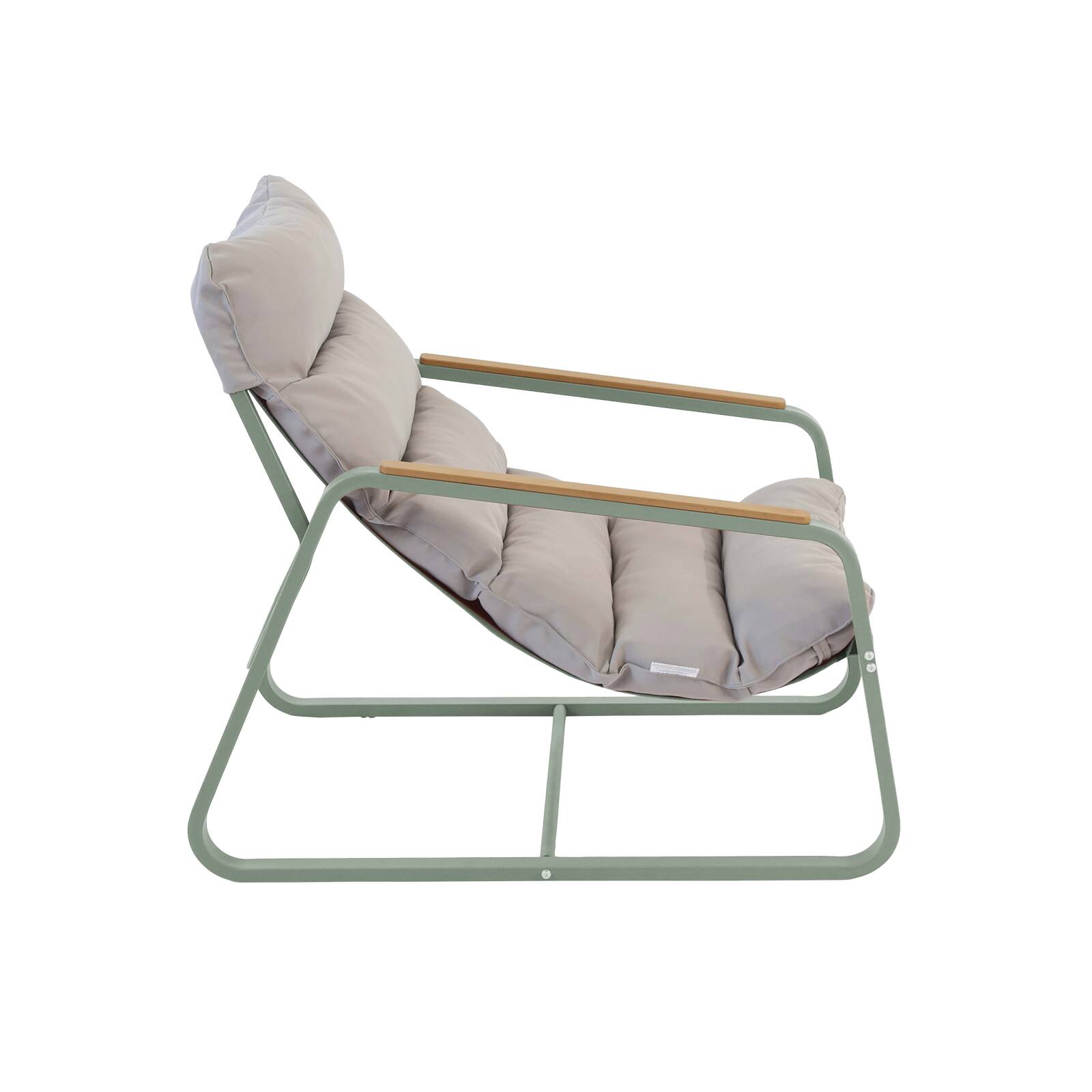 Poltrona relax in acciaio e Textilene con poggiapiedi