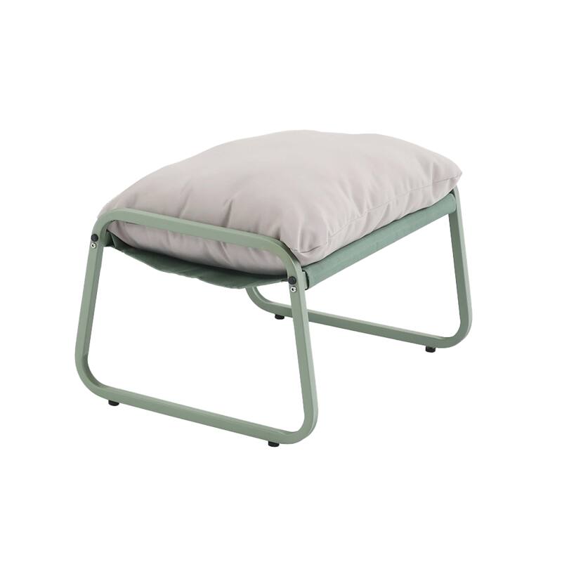 Poltrona relax in acciaio e Textilene con poggiapiedi (4/5)