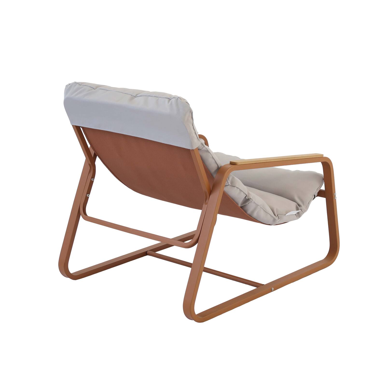 Poltrona relax in acciaio e Textilene con poggiapiedi