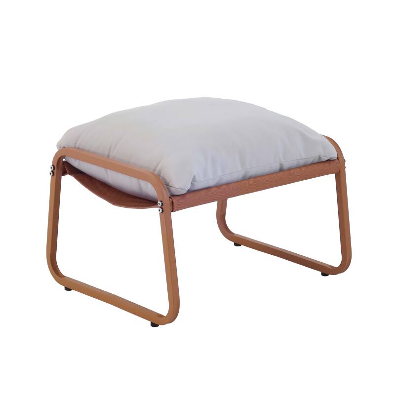 Poltrona relax in acciaio e Textilene con poggiapiedi (5/7)