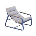 Poltrona relax in acciaio e Textilene con poggiapiedi