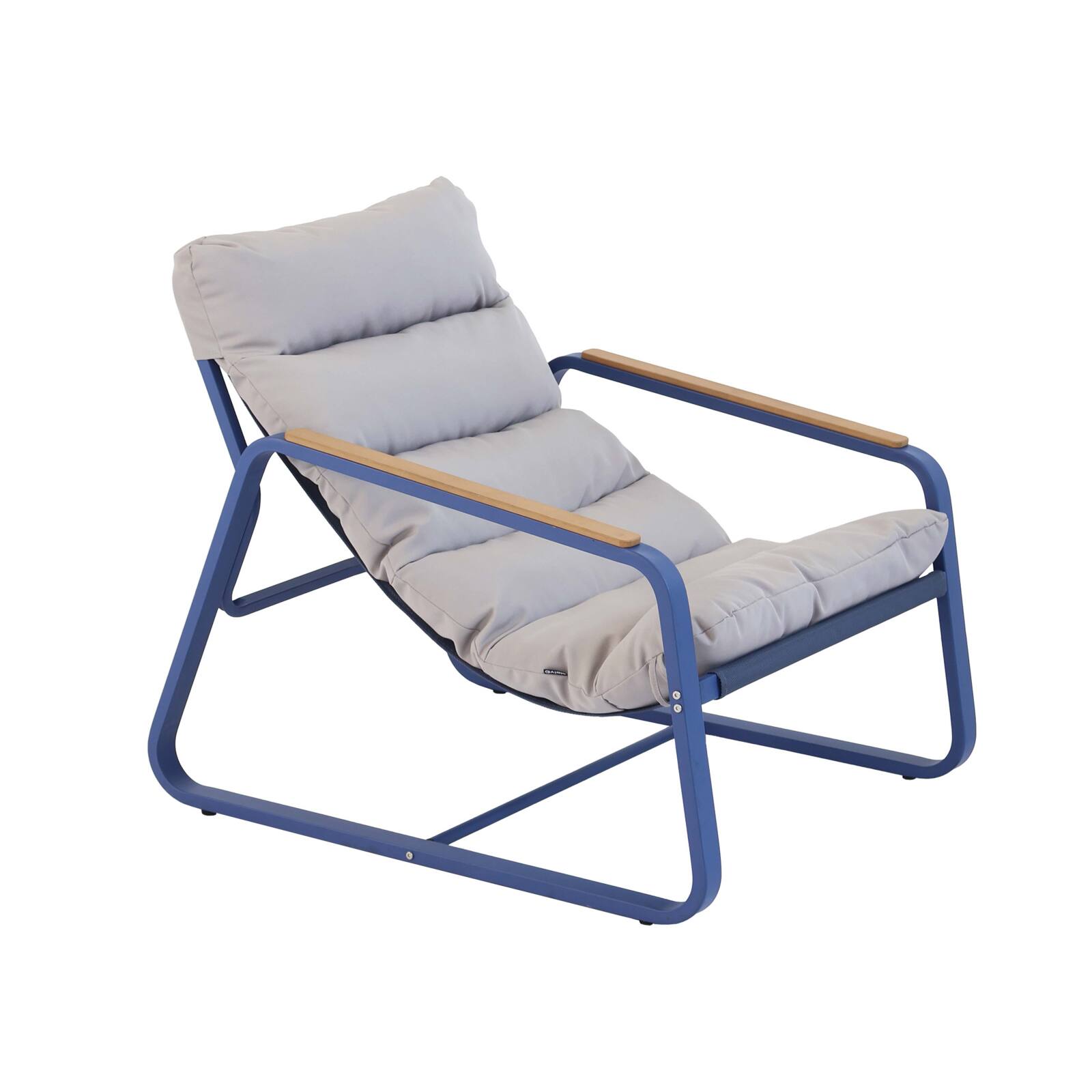 Poltrona relax in acciaio e Textilene con poggiapiedi