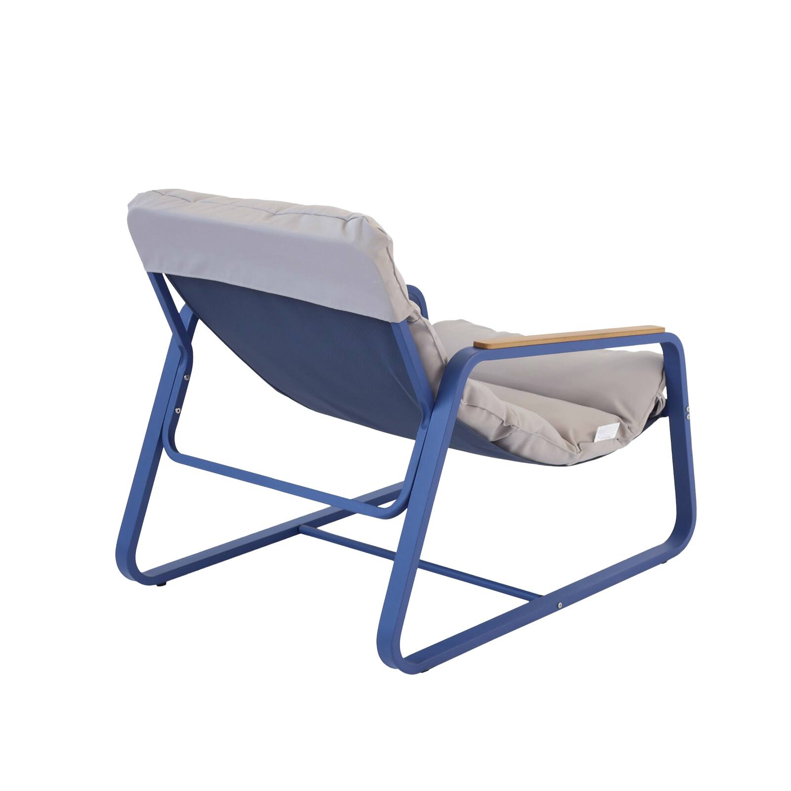 Poltrona relax in acciaio e Textilene con poggiapiedi