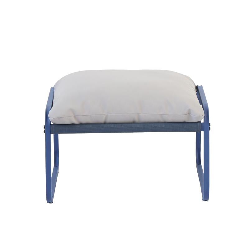 Poltrona relax in acciaio e Textilene con poggiapiedi