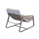 Poltrona relax in acciaio e Textilene con poggiapiedi