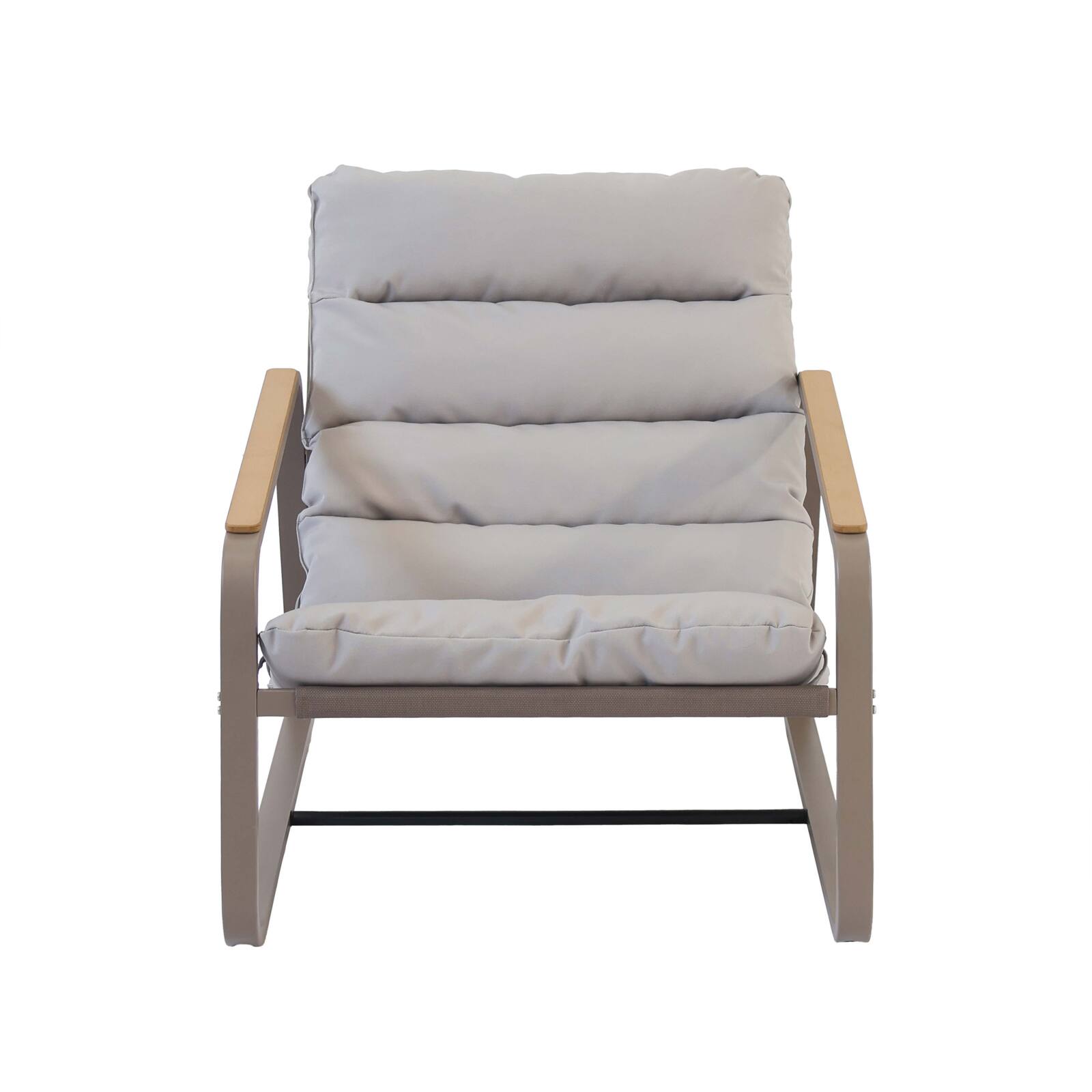 Poltrona relax in acciaio e Textilene con poggiapiedi