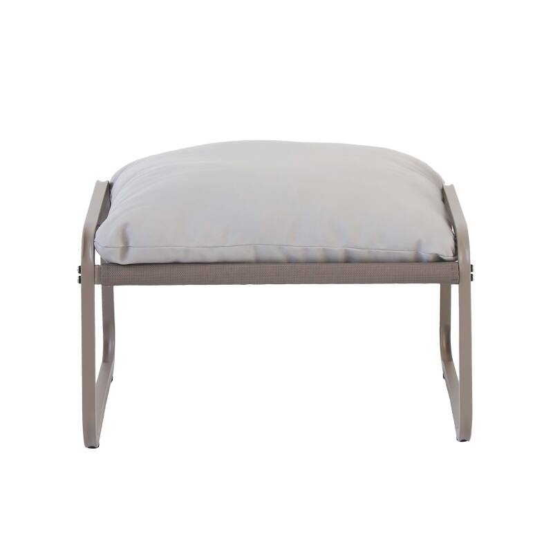 Poltrona relax in acciaio e Textilene con poggiapiedi