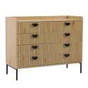Cassettiera con 5 cassetti in MDF nobilitato decoro 100 cm