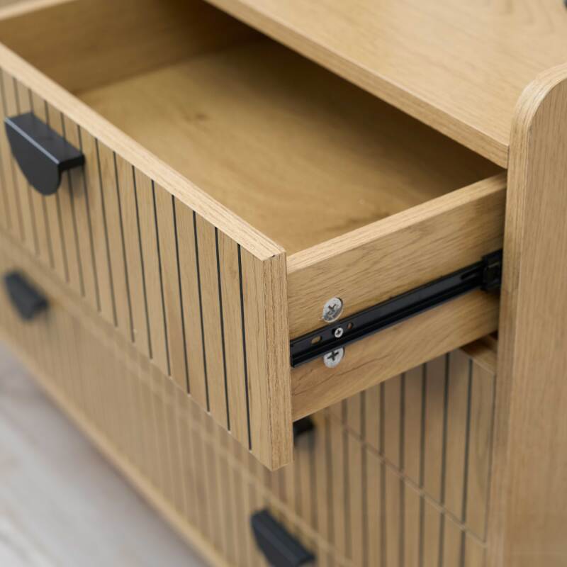 Cassettiera con 5 cassetti in MDF nobilitato decoro 100 cm