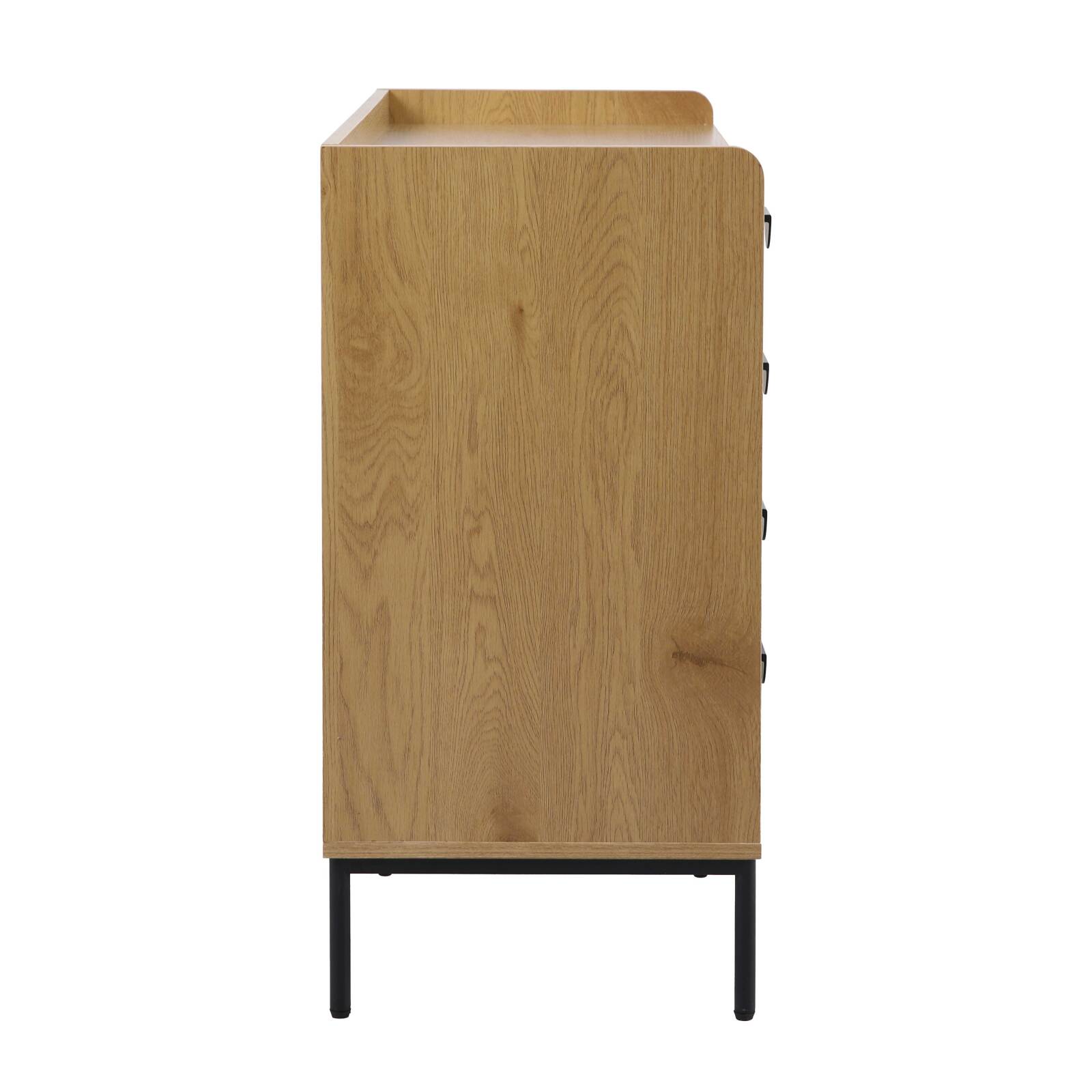 Cassettiera con 5 cassetti in MDF nobilitato decoro 100 cm